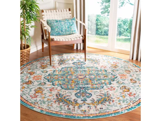 Tapis Grey & Light Blue 122 X 122 cm - Maia