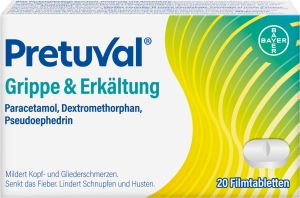 PRETUVAL Grippe und Erkältung Filmtabletten, 20 Stück