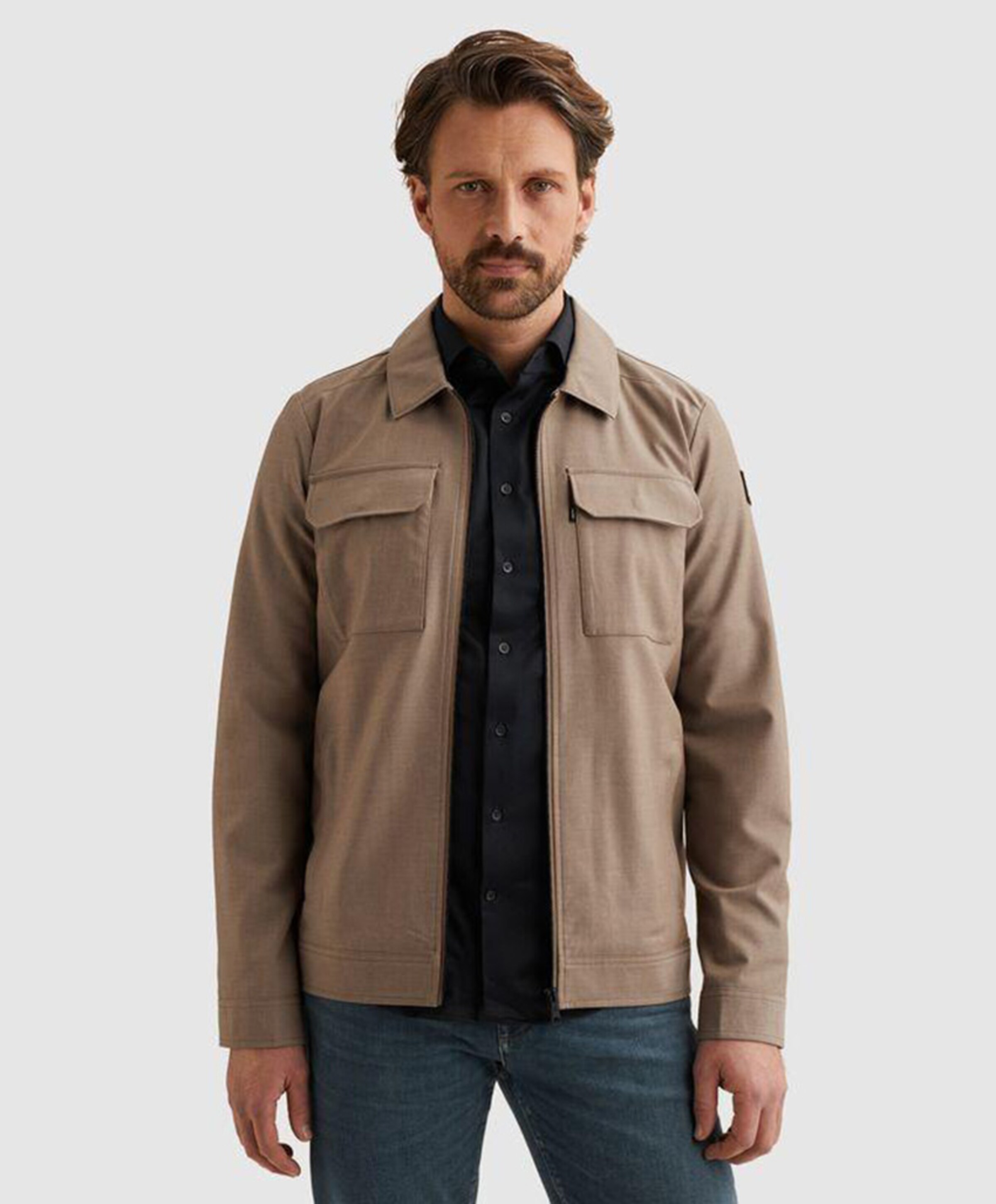 Vanguard Heren overshirt beige