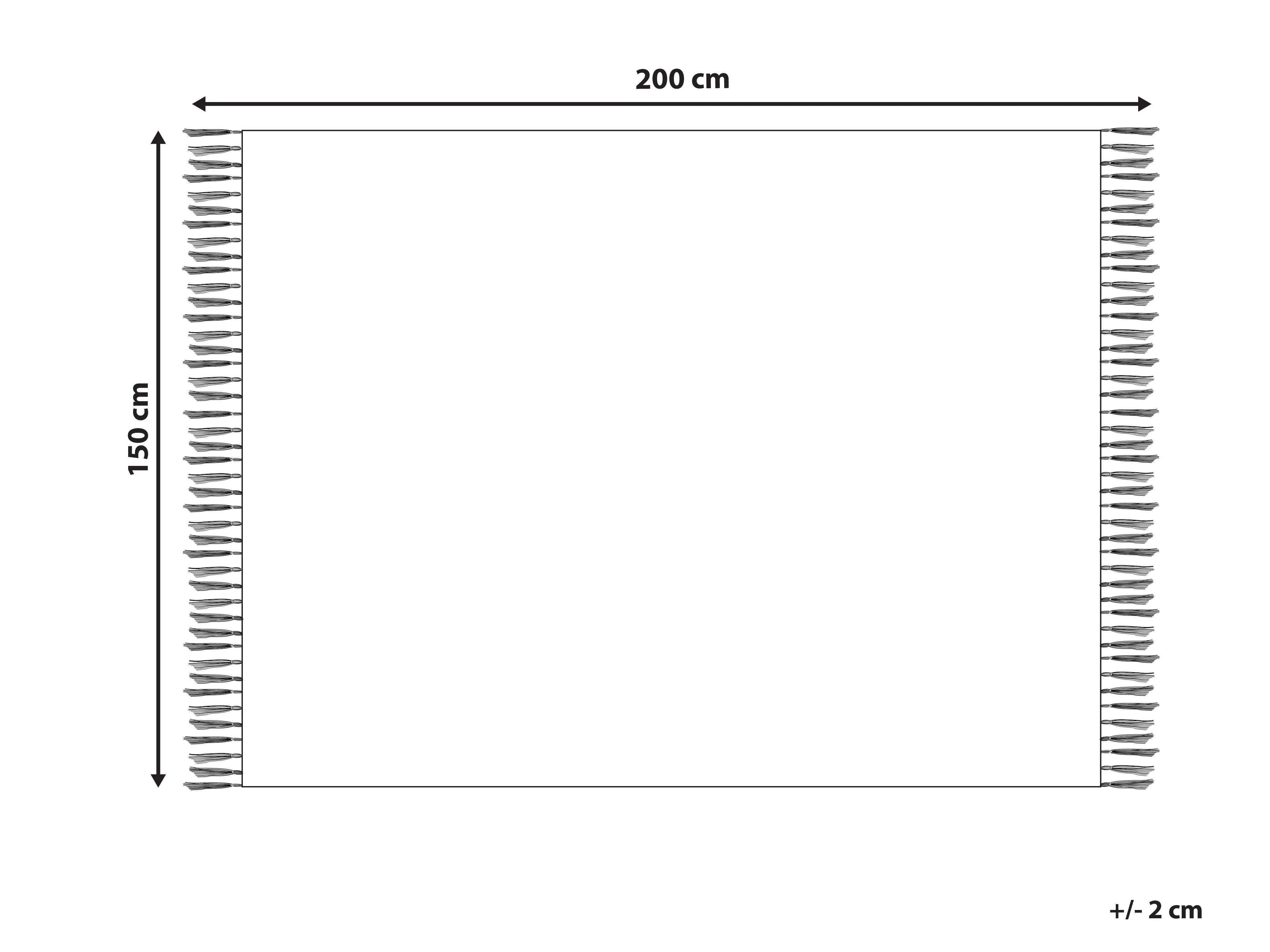 Plaid CHAOHANI Stof 150 x 200 cm Gebroken wit