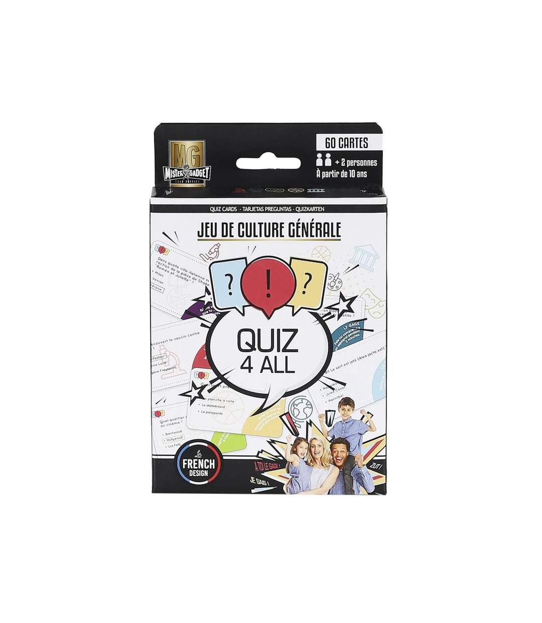 Paris Prix - Jeu De 60 Cartes quizz 8cm Multicolore