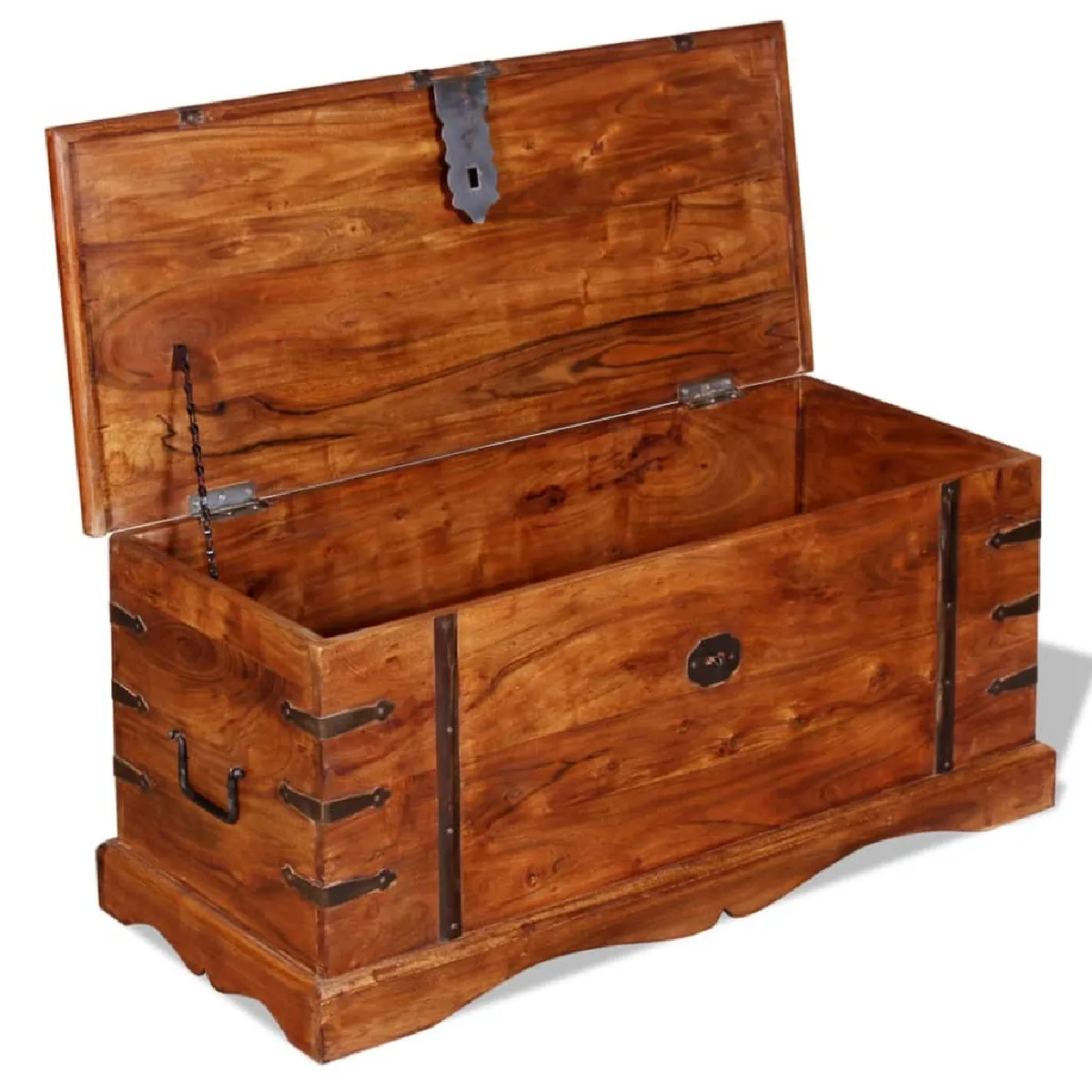vidaXL Coffre de rangement Bois massif