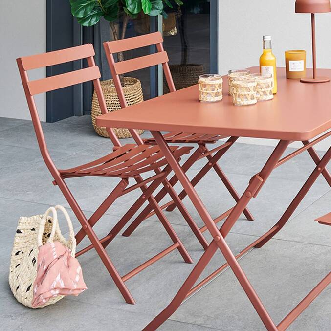 Chaise de jardin pliante GREENSBORO Acajou
