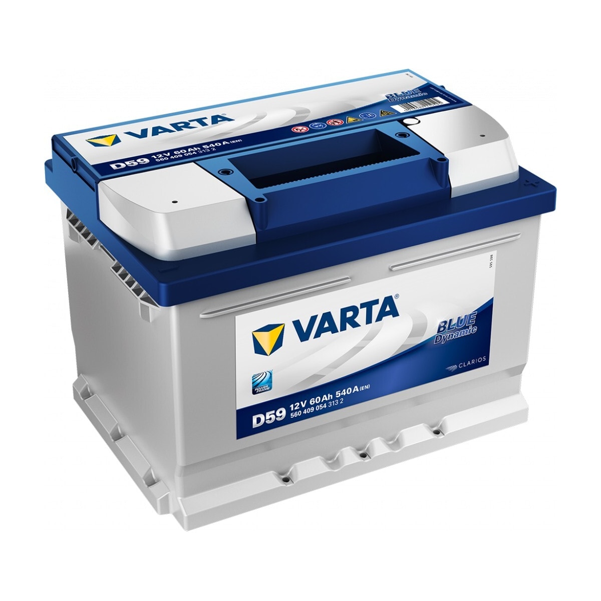 VARTA Blue Dynamic Batteri 12V 60AH 540CCA (242x175x175/175mm) +høyre D59