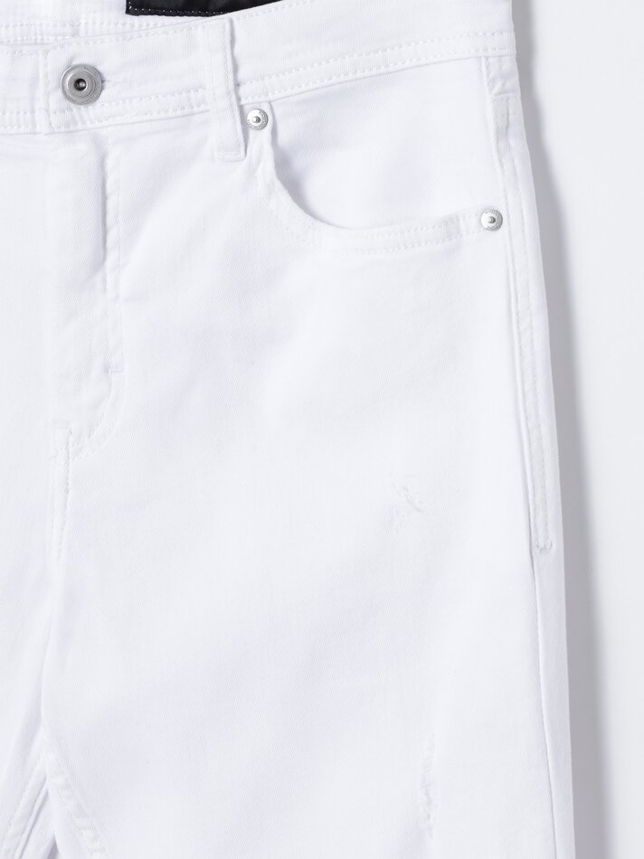 Calça jeans skinny confortável premium - Branca