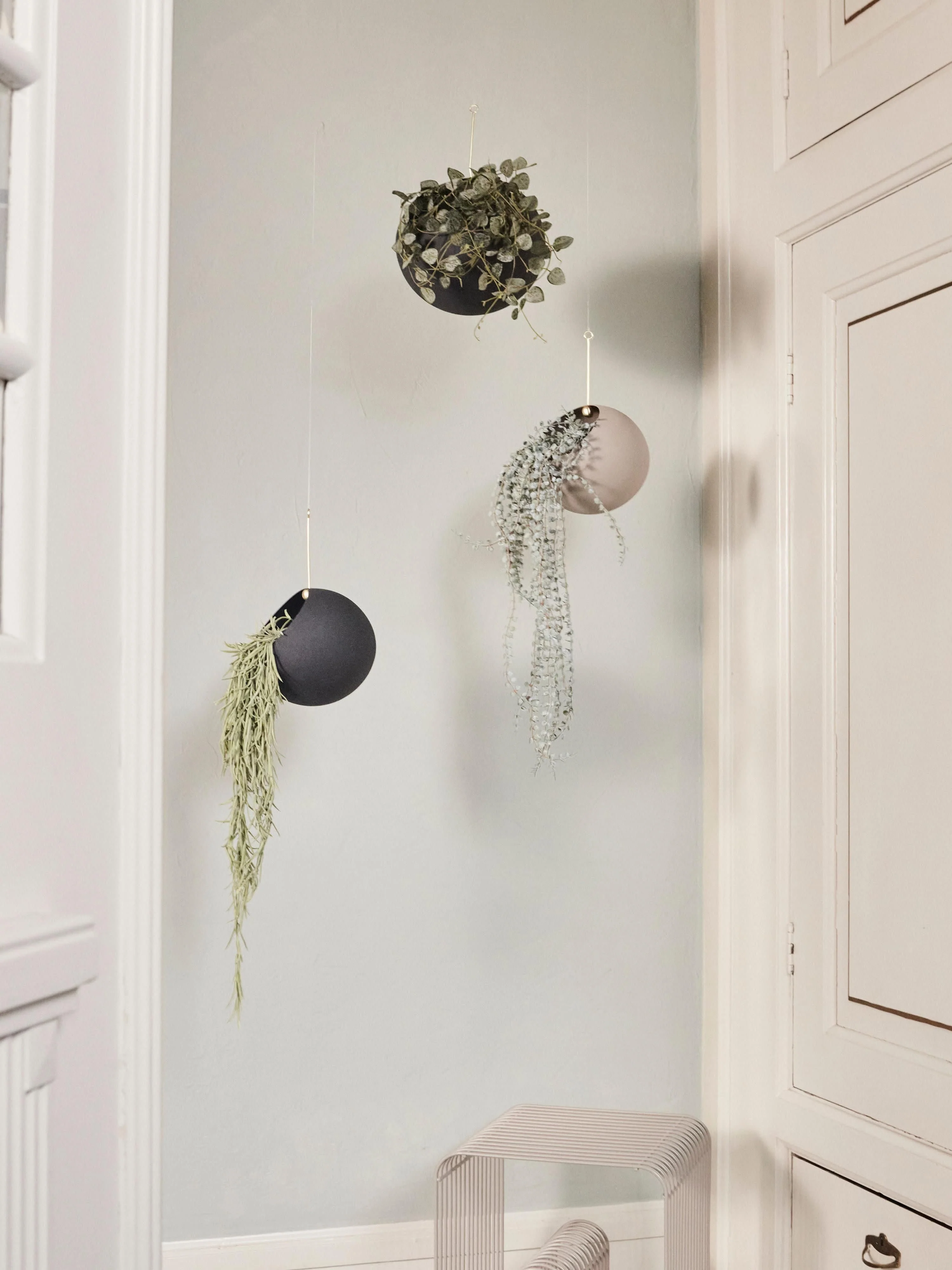 Metalen plantenpot Globe om op te hangen
