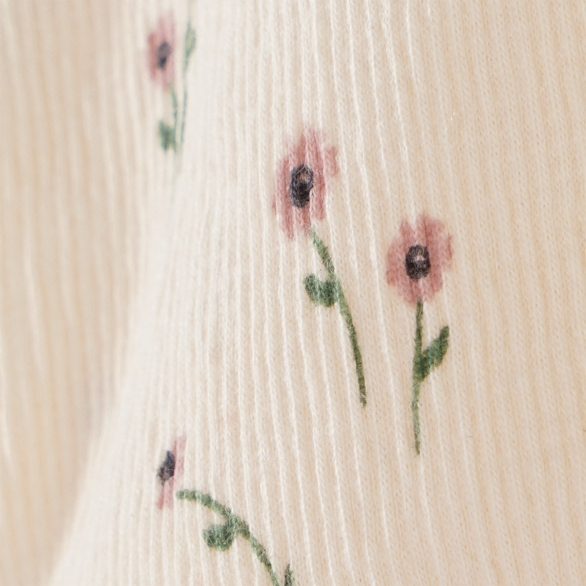 Topomini Newborn Wickelbody mit Blumen-Print creme