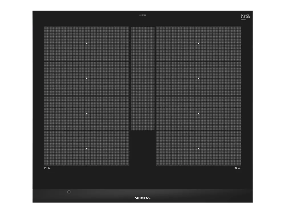Siemens EX675LYC1E, Sort, Rustfrit stål, Indbygget, Zone induktionskogeplade, Keramisk, 4 zone(s), 4 zone(s) - Engelsk brugervejledning