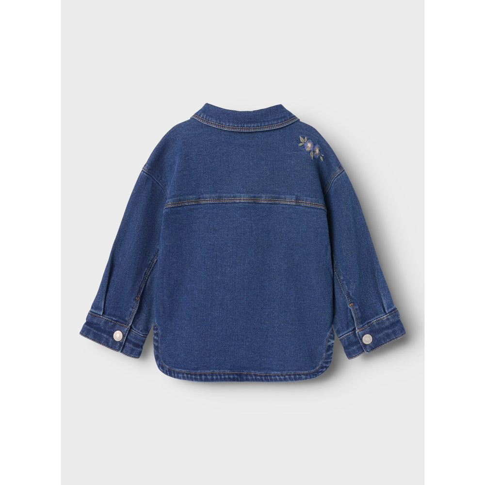 Køb Name It Dark Blue Denim Flower Emb Nmfkara Emb Dnm Jakke 1224-Fr