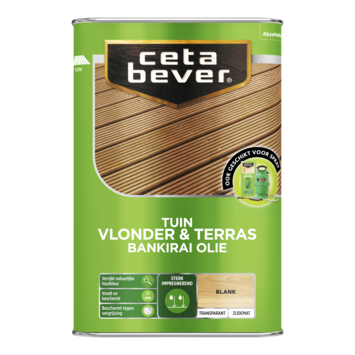 CetaBever Vlonder- & Terrasolie bankirai zijdemat transparant blank 4 liter