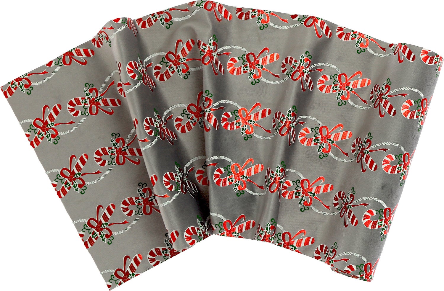 Unique Living decofabric Candy Cane zilver 28 x 300 cm