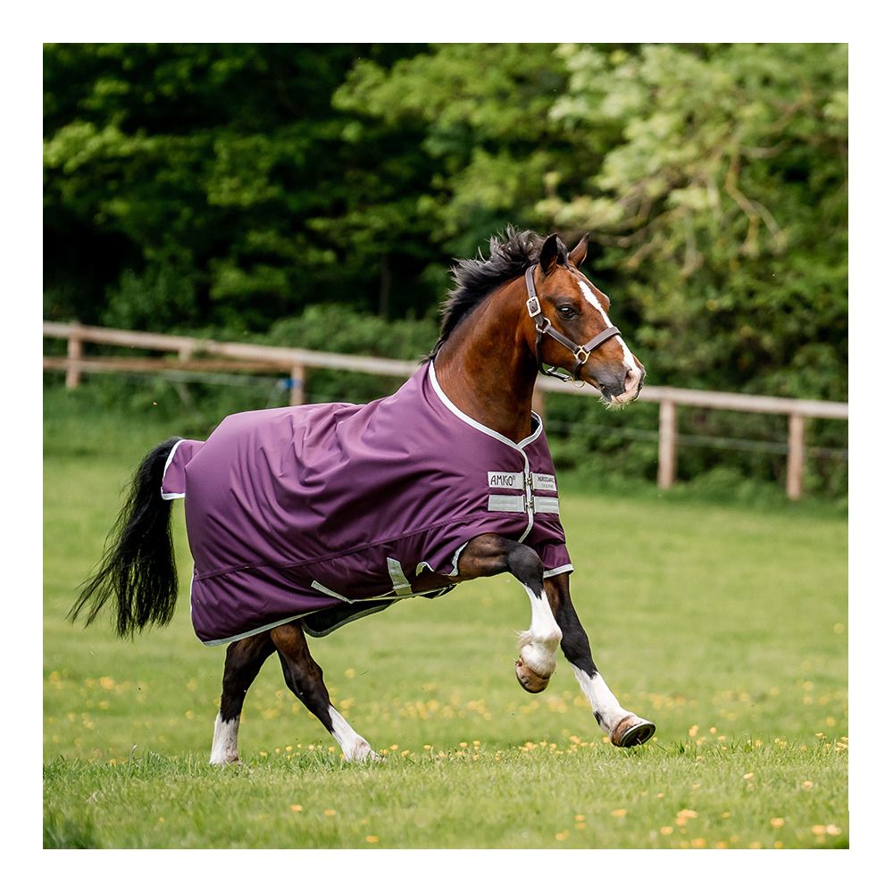 Horseware AMIGO® HERO RIPSTOP 600D 200G - Couverture de paddock fig/silver