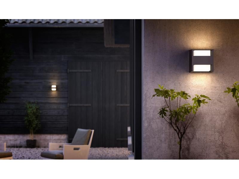 Philips Wandleuchte myGarden Arbour 13 cm Wandleuchte für den Aussenbereich, 2x 4.5 W, LED