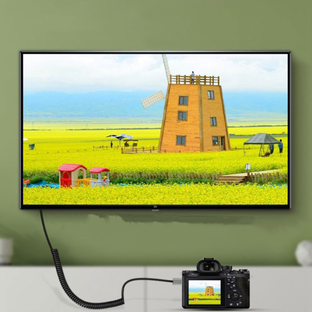(20cm) HDMI (m) auf Micro HDMI (m) mit 90° Winkel 4K Kabel mit vergoldeten Kontakten - Schwarz