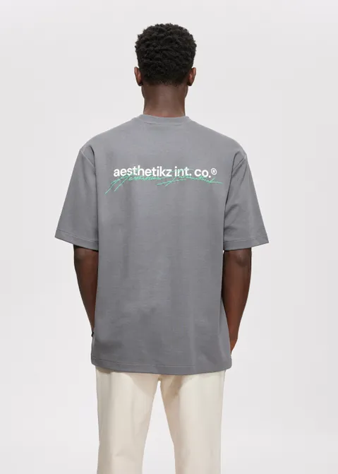 T-shirt met logo grijs (GRS.D)