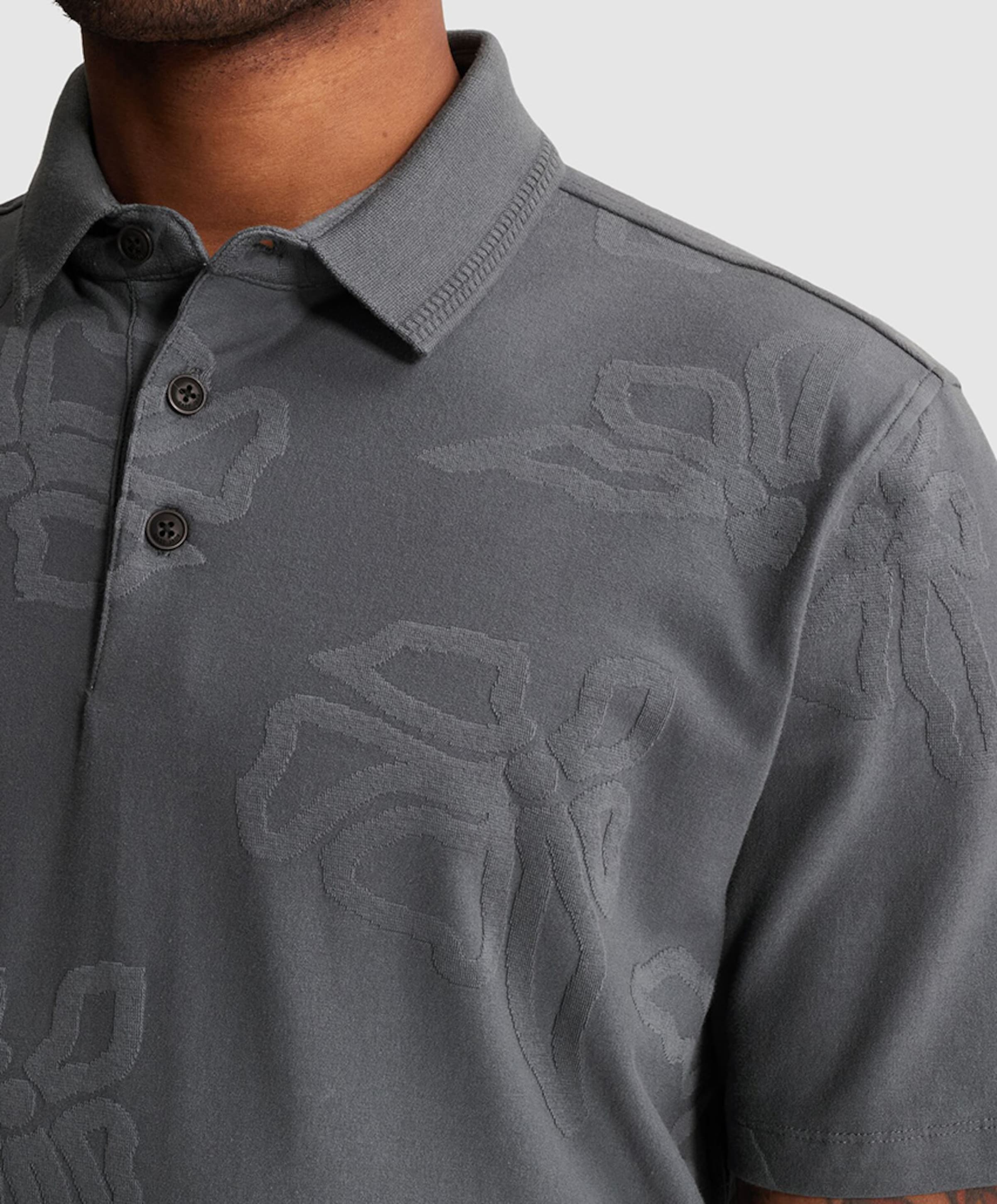 Cast Iron Heren polo blauw