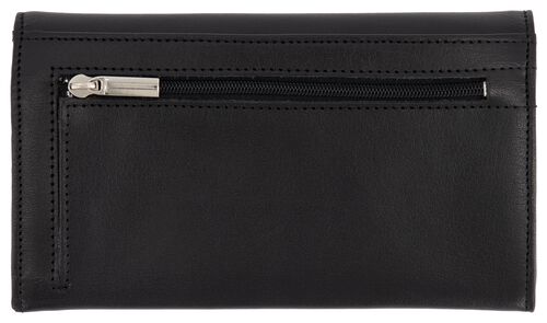 grand portefeuille en cuir noir avec blocage RFID