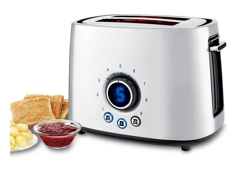 Koenig Toaster Steel Line Schwarz/Silber Toaster