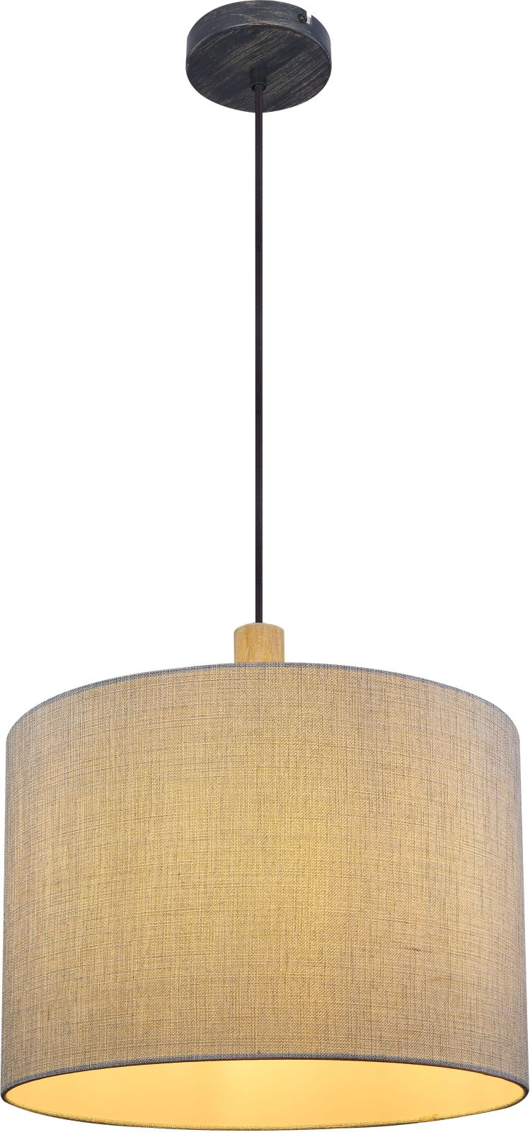 Hängeleuchte - schwarz-grau - 120 cm