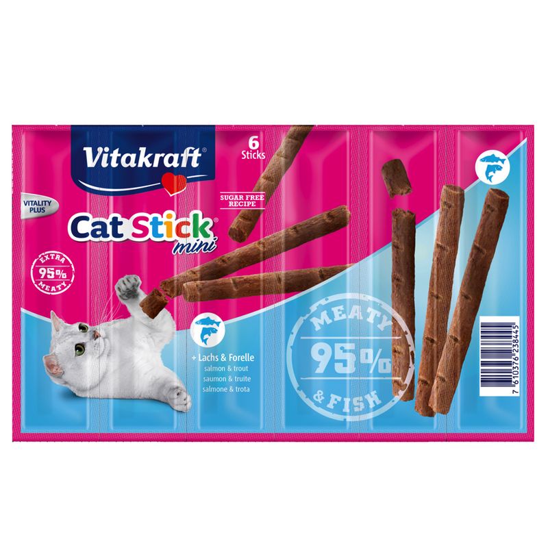 Bâtonnets à mâcher Vitakraft Cat Stick Mini, saumon