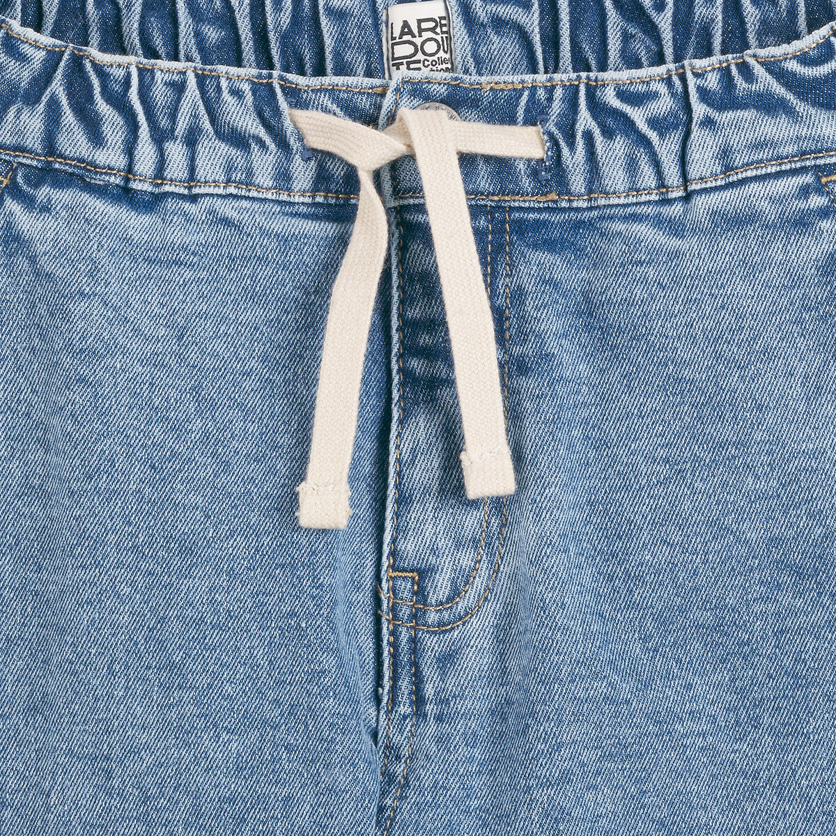 COLEÇÃO LA REDOUTE<br>Calça jeans reta, franzida na barra