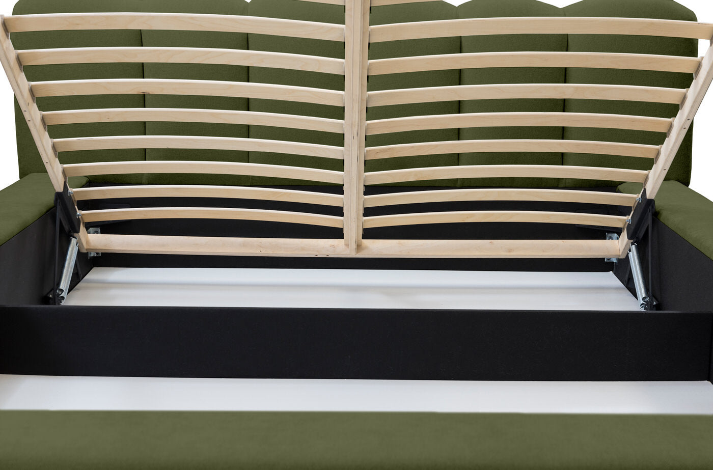 Trae Mobler Dallas 160 x 200 cm Gestoffeerd Bed Bosgroen