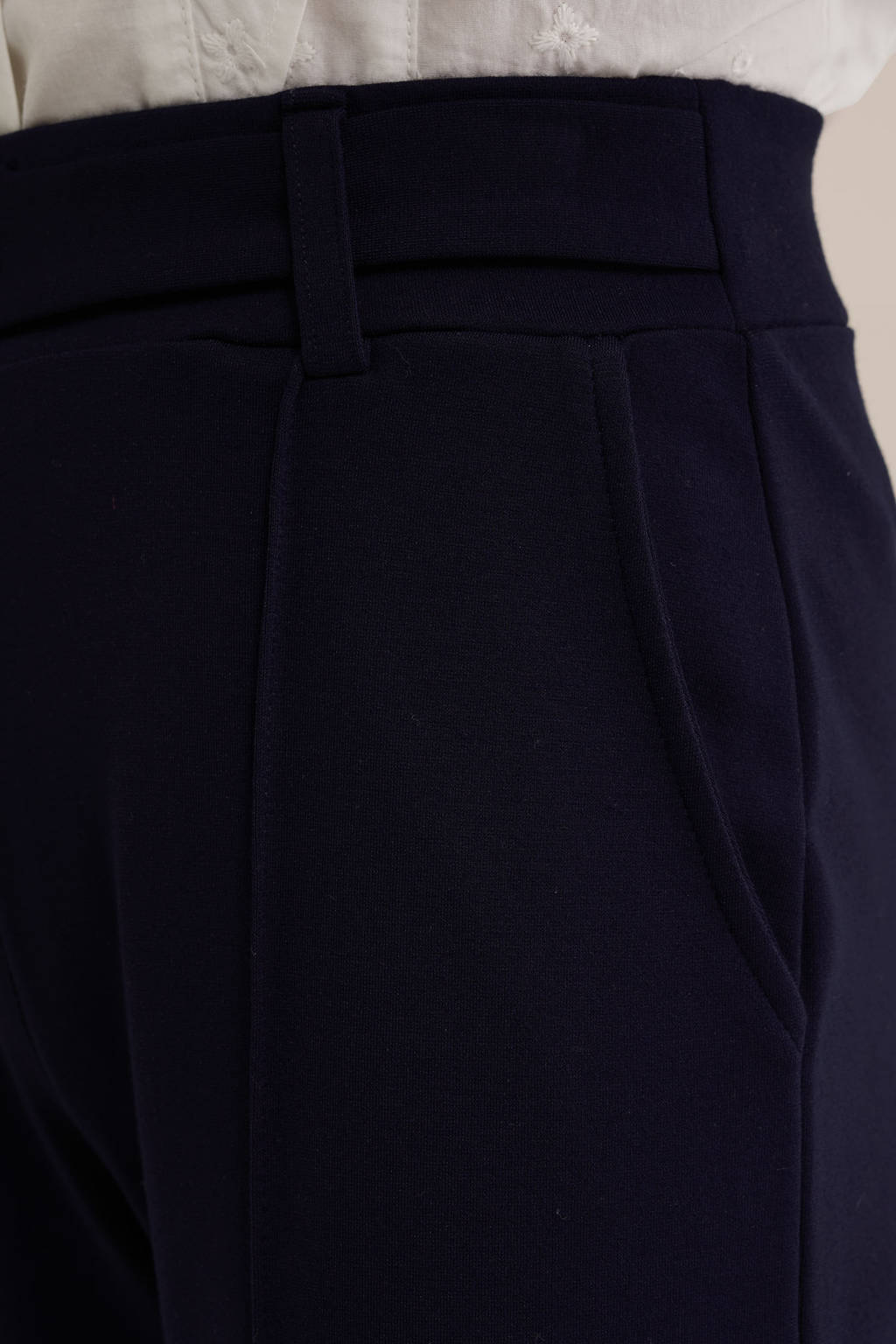 WE Fashion broek donekrblauw