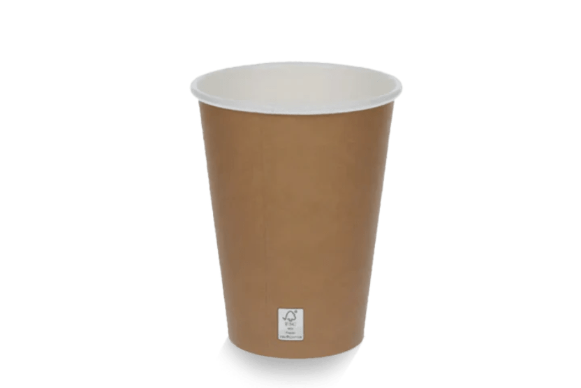 Kartonnen koffiebeker 360cc 12oz Ø90mm FSC®Mix kraft bruin