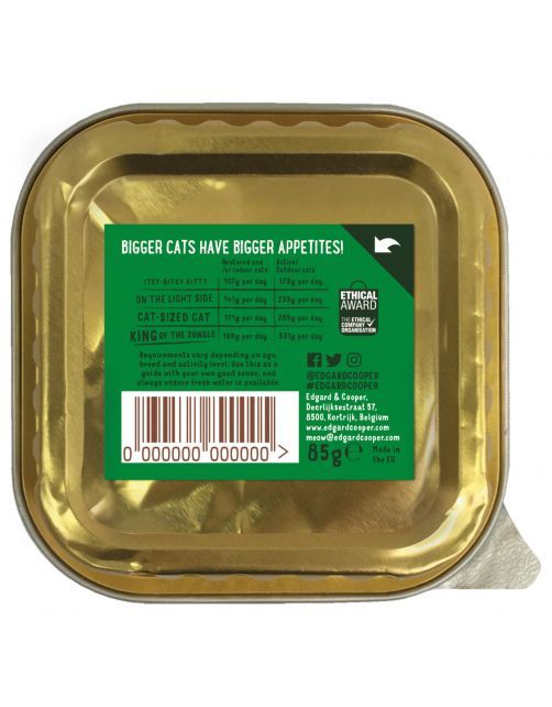 Edgard&Cooper Kuipje Adult 85 g - Kattenvoer
