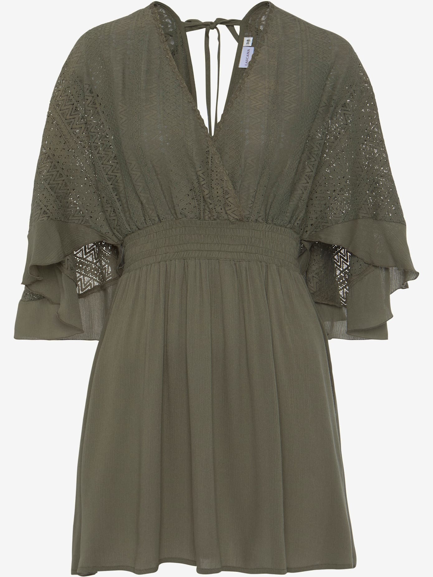 Robe tunique col v chevauchant