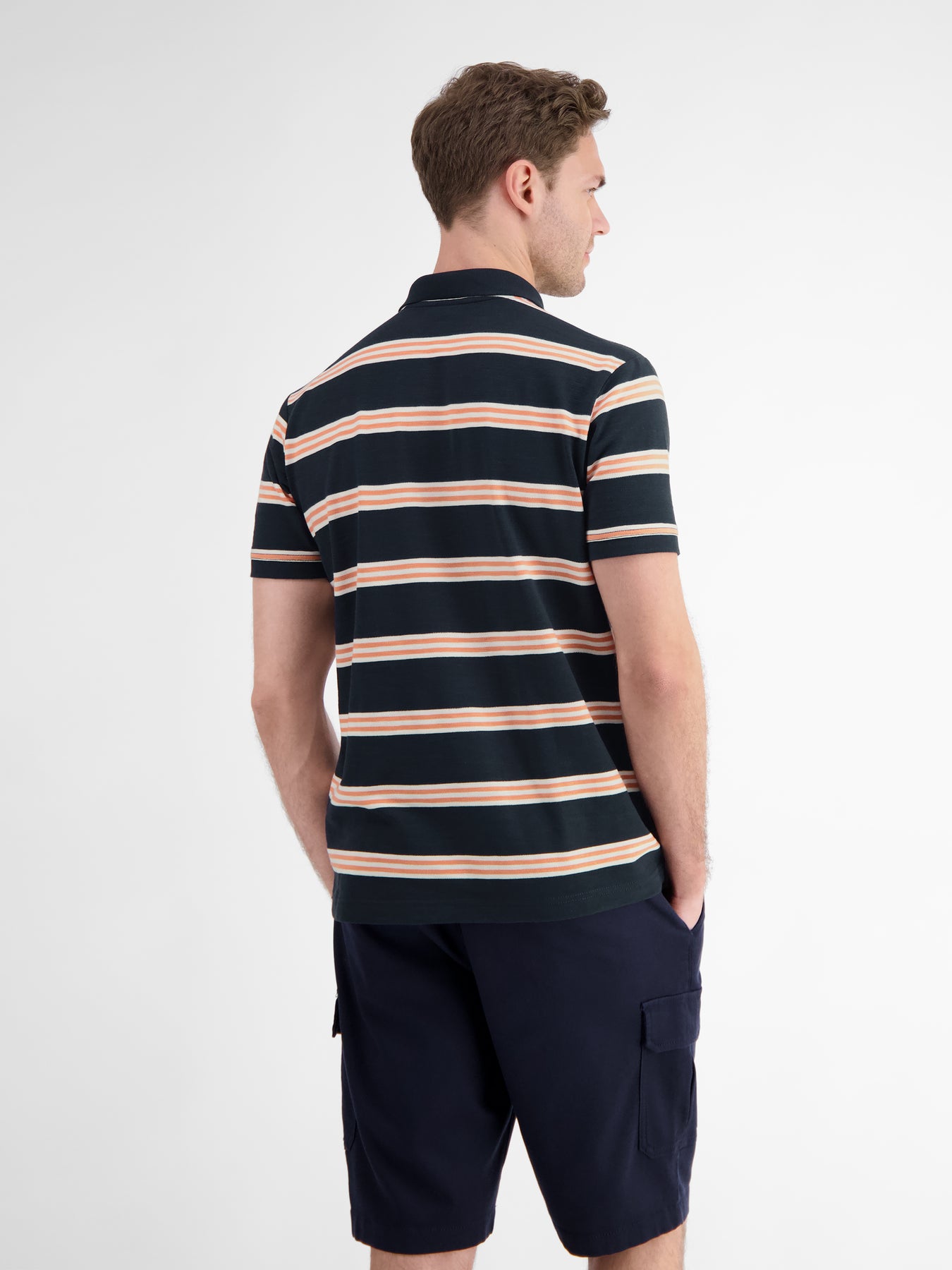 Herren Poloshirt in Rugby-Optik