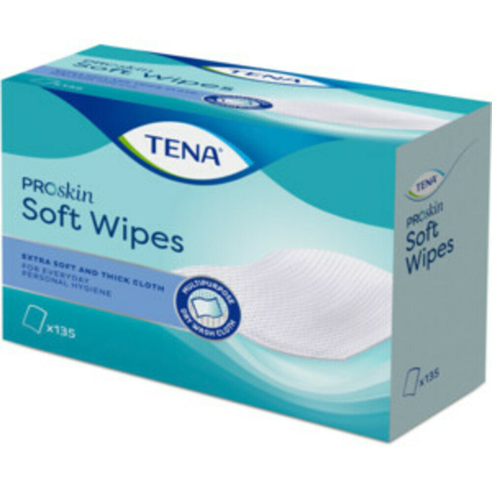 4x TENA Proskin Soft Wipes 30 x 32 cm135 stuks
