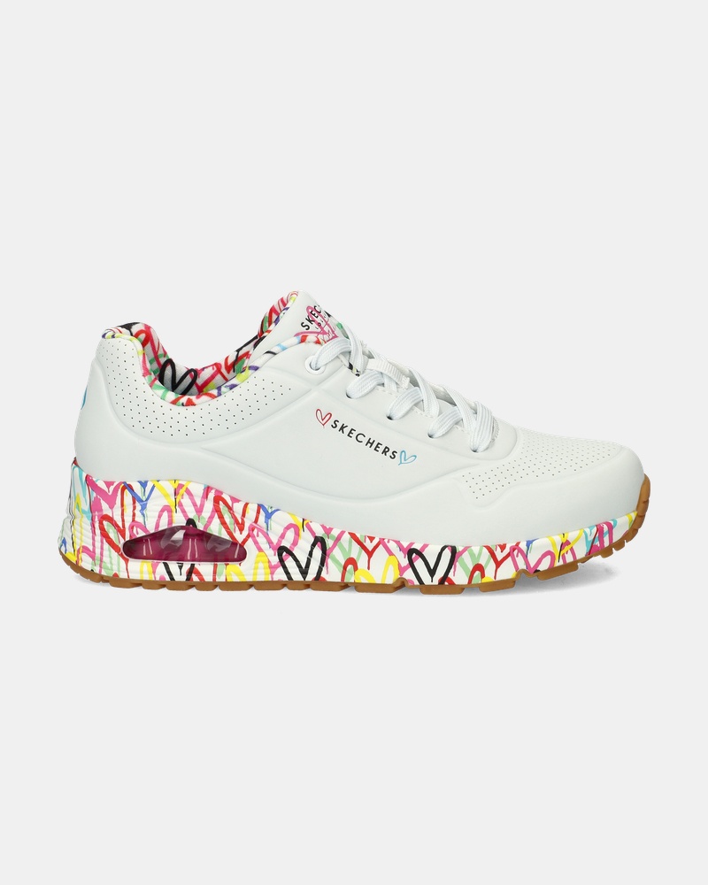 Skechers Uno Loving Love Lage sneakers  - wit