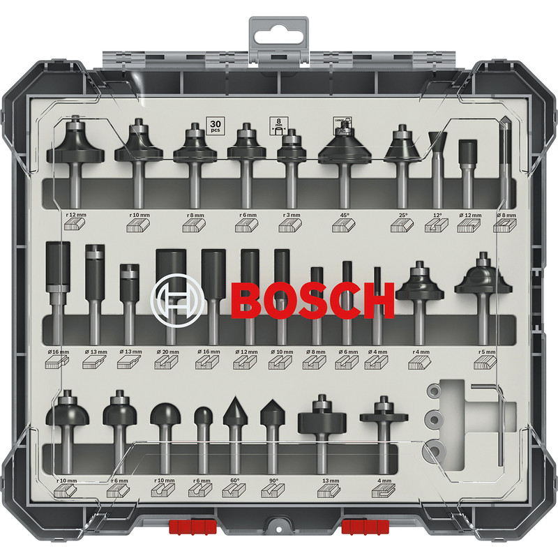 Bosch frezenset gemengd 30-delig
