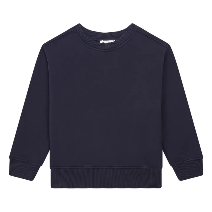 SMALLABLE BASICS Sweat Crewneck Garçon Molleton Bio | Bleu marine