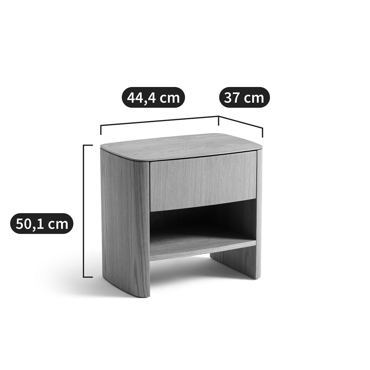 AM.PM<br>Mesa de cabeceira em folheado de nogueira ou carvalho, Willow
