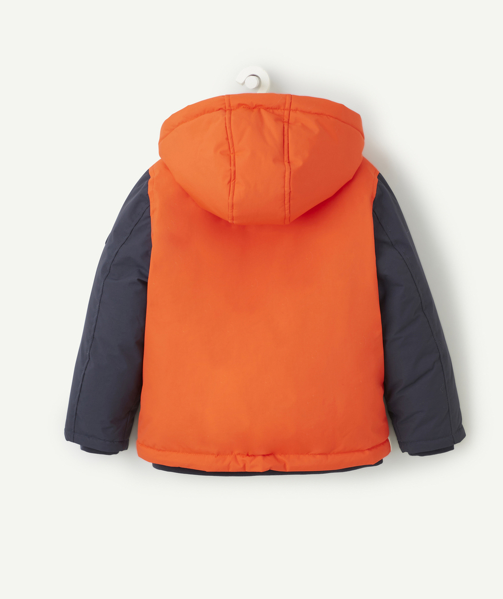 DOUDOUNE GARÇON EN REMBOURRAGE RECYCLÉ COLORBLOCK ORANGE