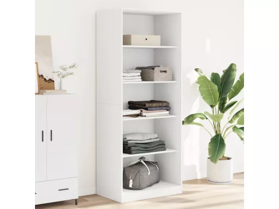 Garde-robe blanc 80x50x200 cm bois d'ingénierie