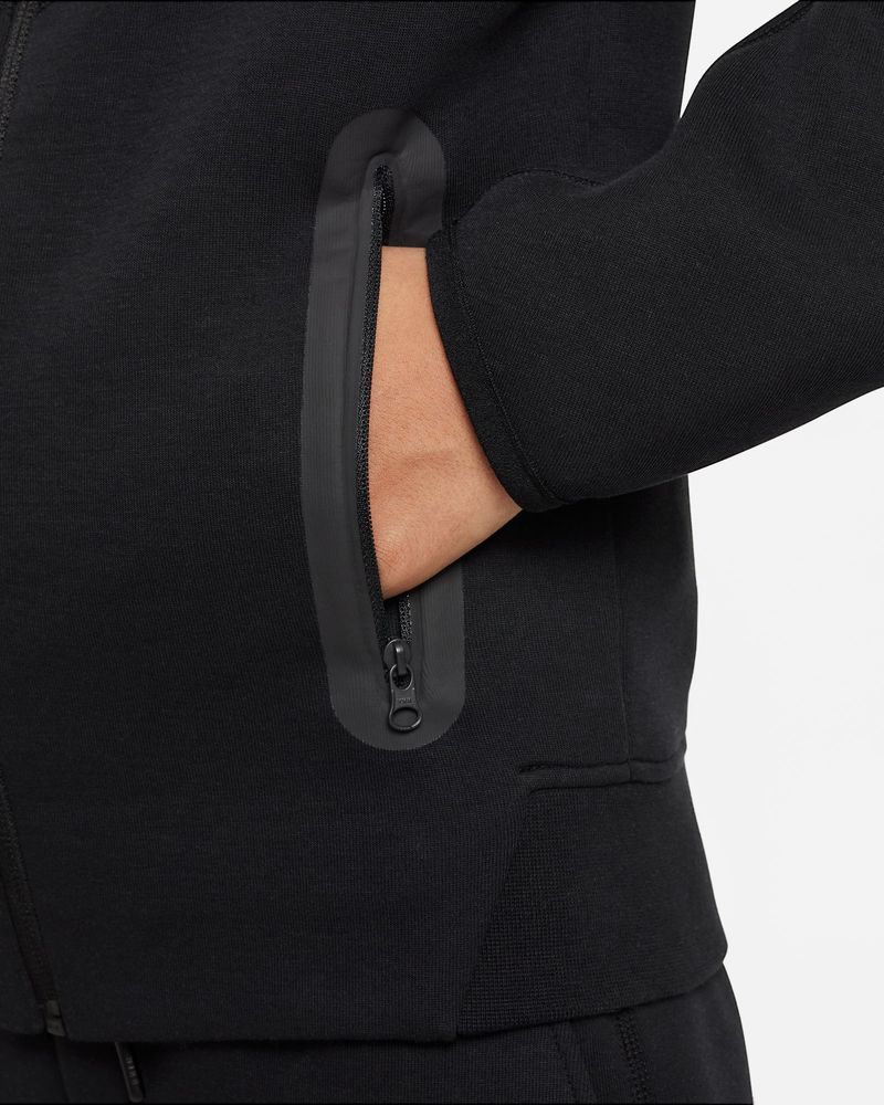 Sweat zippé à capuche Nike Sportswear Tech Fleece Noir pour enfant