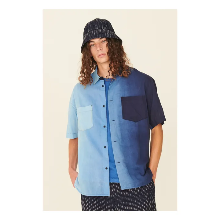 YMC Chemisette Mitchum Coton | Bleu