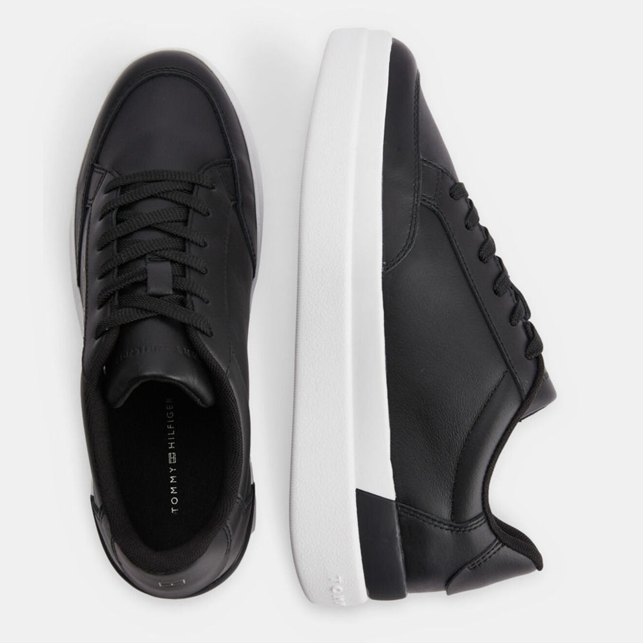Tommy Hilfiger Baskets en Cuir Signature noires