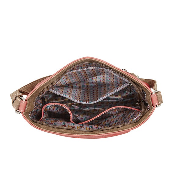 Hi-di-Hi Appetizer Crossbody Bag Pink/ Brown