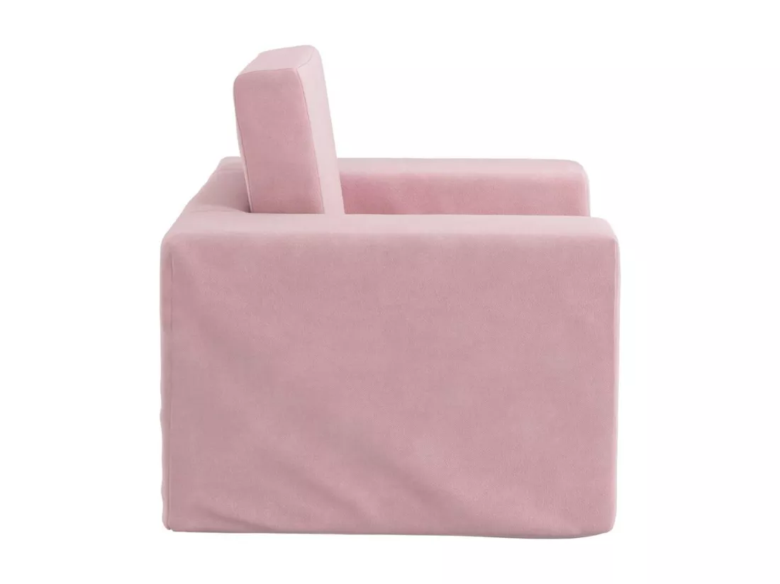Canapé-lit pour enfants Rose Peluche douce