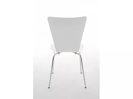 Lot de 8 Chaise de conférence - Bois & Nature - Blanc - Aaron