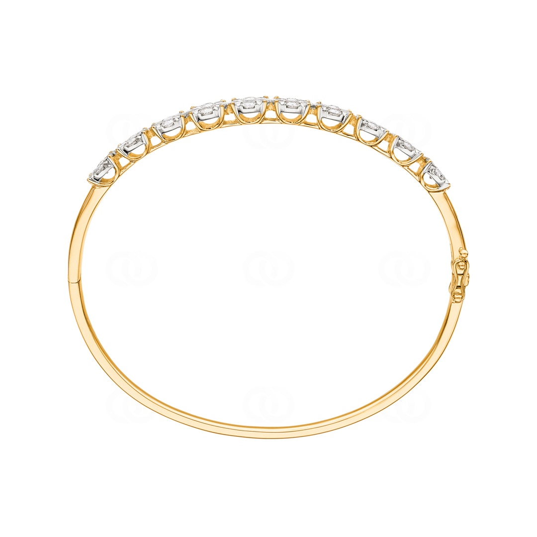 3.00 Karat Diamantarmreif 750/18 K Gelbgold