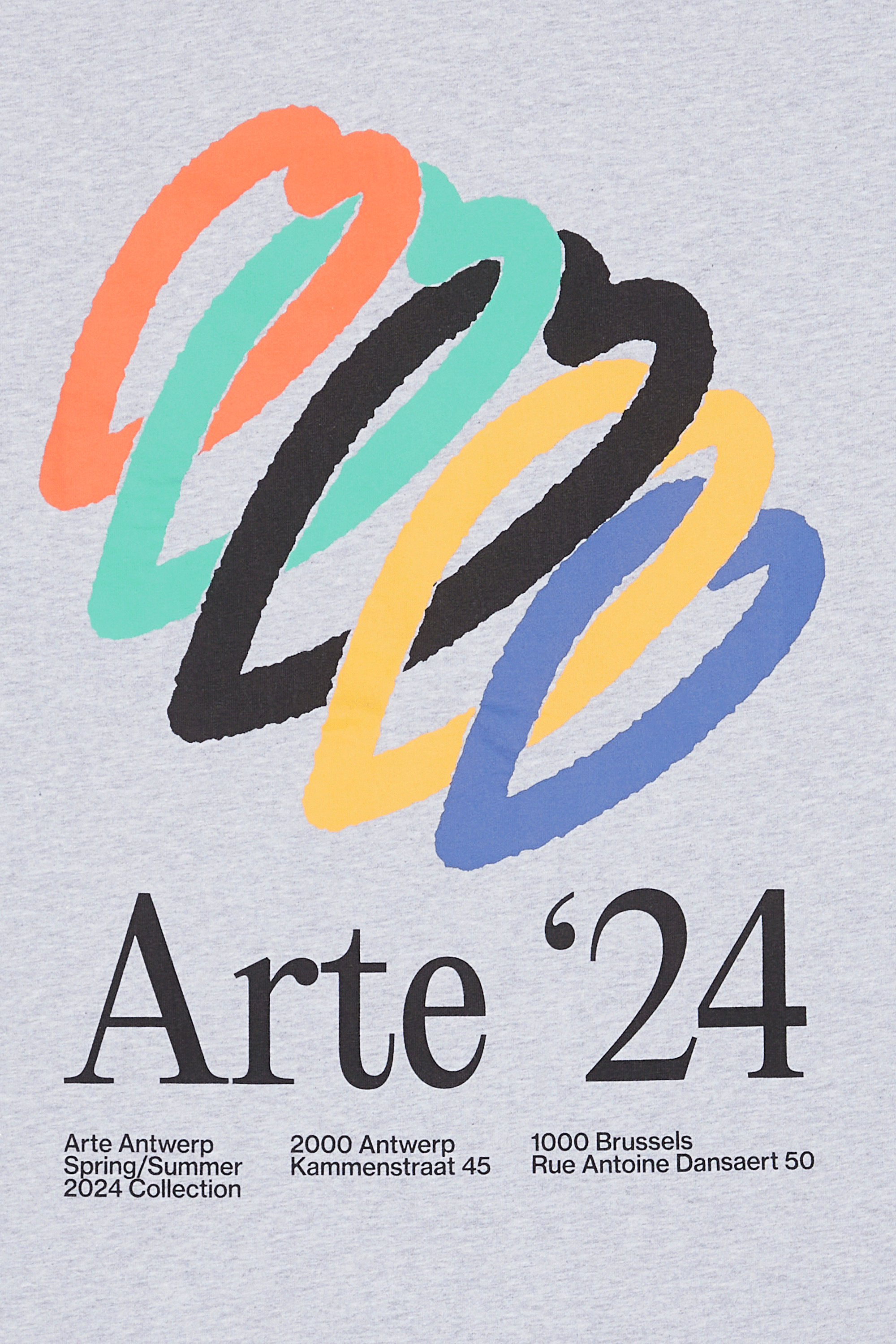 ARTE ANTWERP T-shirt Teo Back Hearts Gris