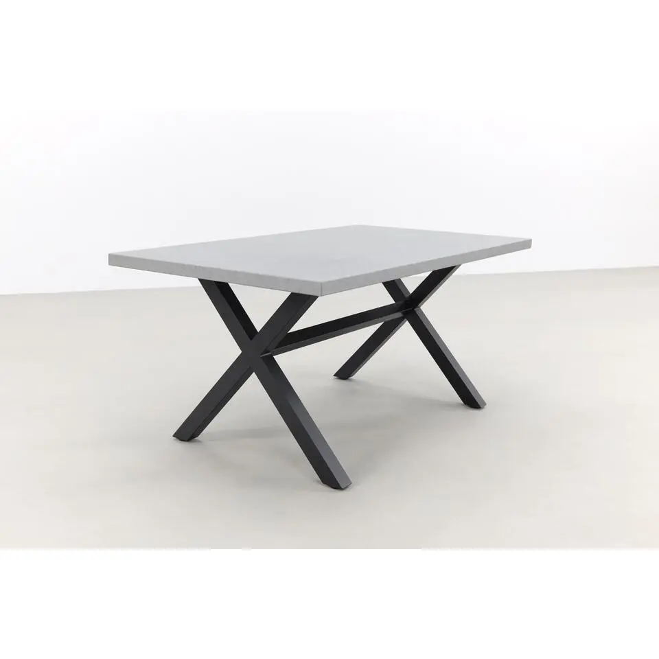Verona betonlook tuintafel 160 x 90 cm. - Black