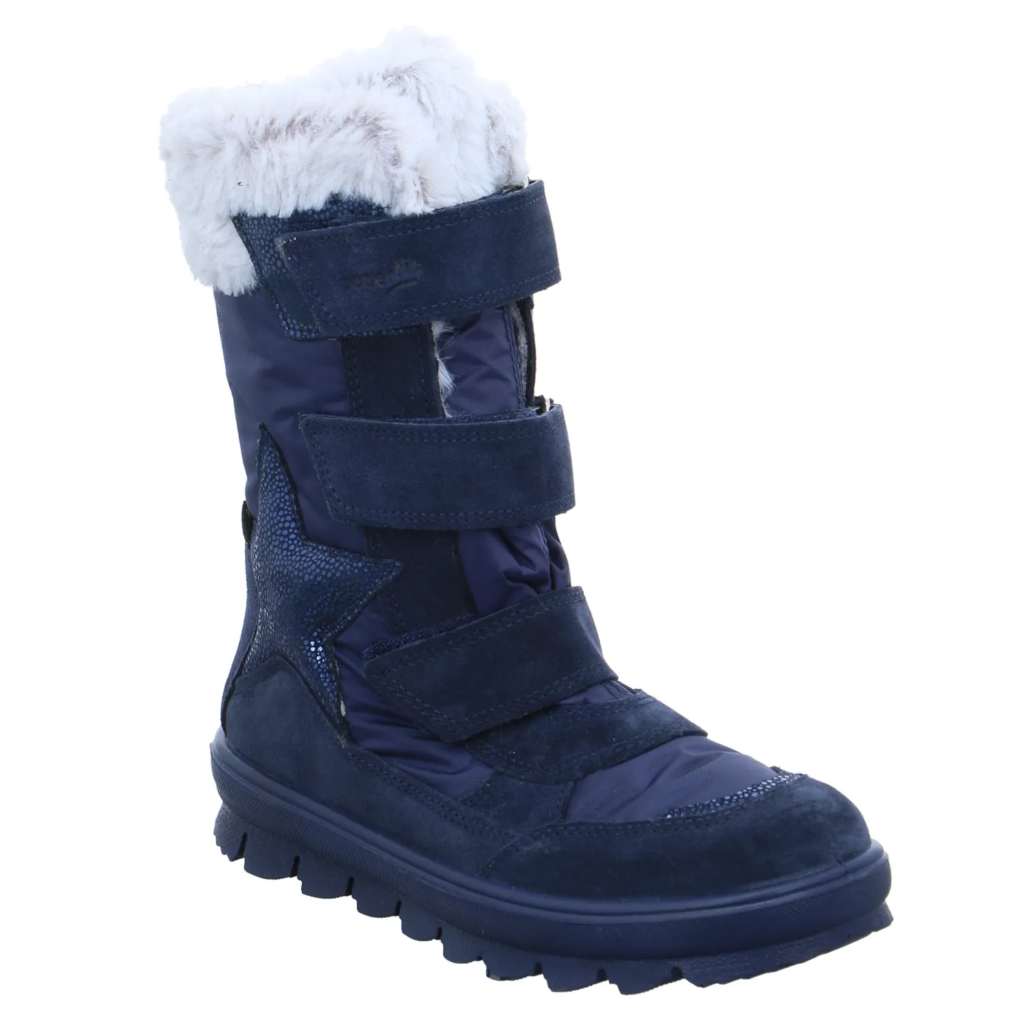 SUPERFIT Mädchen-Snowboot Membrane Dunkelblau Textil  Mädchen Winterstiefel