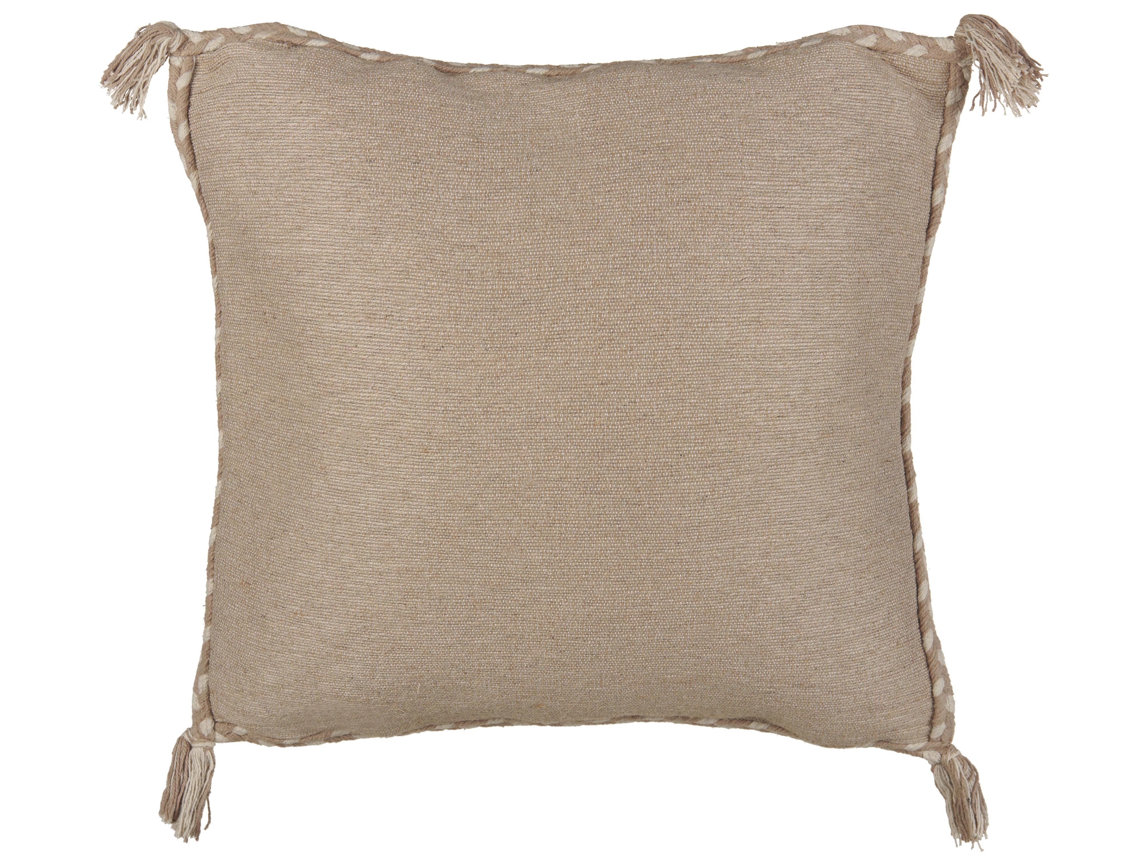 Set van 2 sierkussens ERIGERON Jute 45 x 45 cm Beige effen