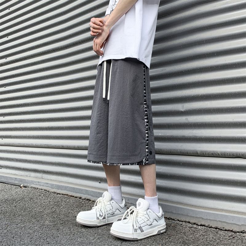 emeisa - Mid Rise Plain Capri Pants